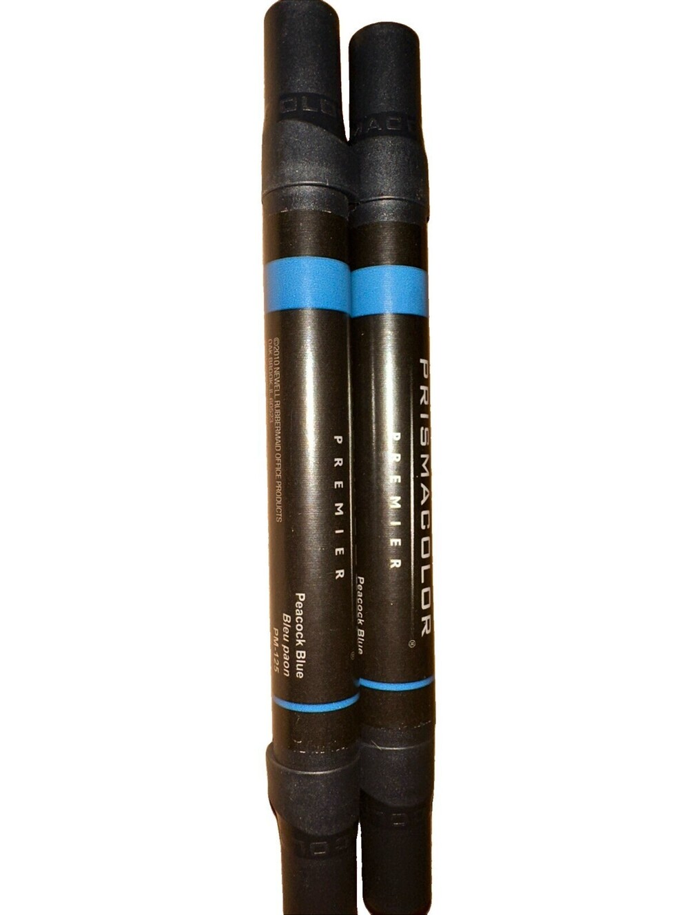 2 Lot Prismacolor Double Sided Chisel Pm-125 Peacock Blue Marker